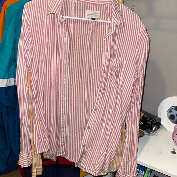 Red striped button down - Picture 1 of 1